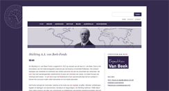 Desktop Screenshot of aavanbeekfonds.nl